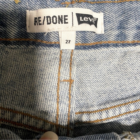 LIKE NEW RE/DONE MID RISE WIDE LEG CROP JEANS - SIZE 27 - Picture 7 of 15